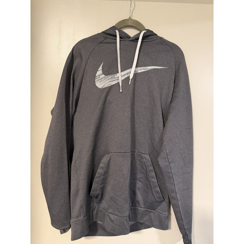 Nike Dri-Fit Pullover Hoodie Gray Medium Men